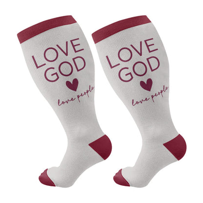 Plusock Plus Size Faith Christian Compression Socks - Grey - 4XL - image 10