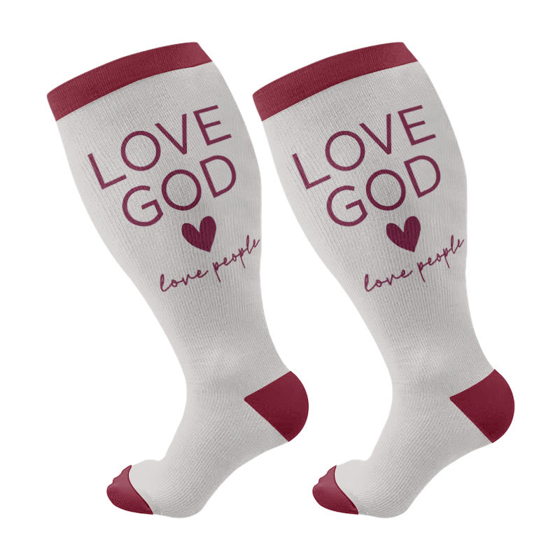 Plusock Plus Size Christian Faith Compression Socks - Grey - 4XL - image 10