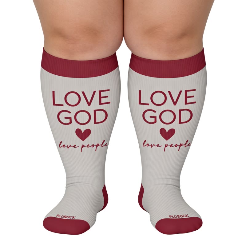 Plusock Plus Size Christian Faith Compression Socks - image 1