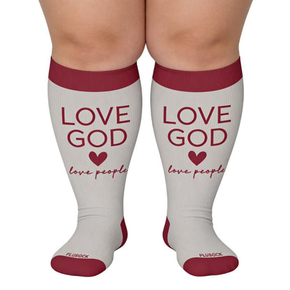 Plusock Plus Size Christian Faith Compression Socks - image 1