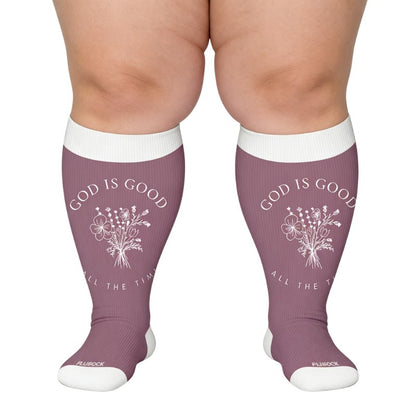 Plusock Plus Size Christian Faith Compression Socks(3 Pairs) - image 3