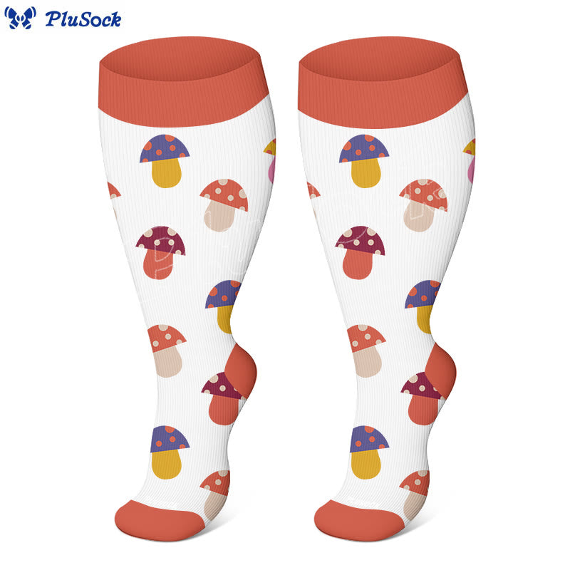 Plusock Plus Size Fox Mushroom Compression Socks(3 Pairs) - image 6