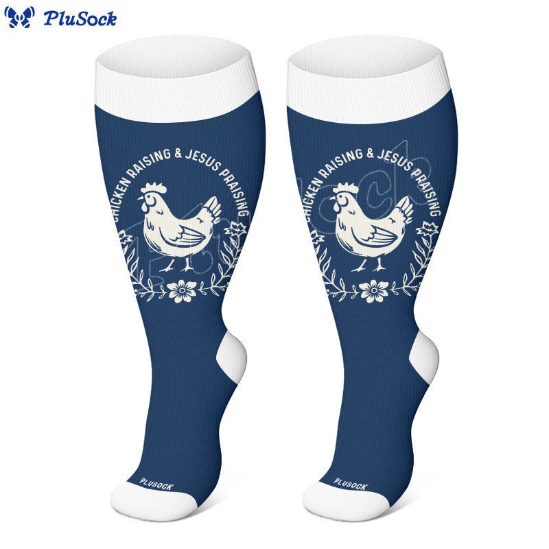 Plusock Plus Size Praise Jesus Compression Socks(3 Pairs) - image 6