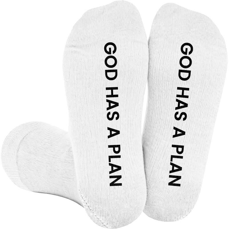 Plusock Plus Size God's Got This Compression Socks(3 Pairs) - White(1 Pair) - 4XL - image 3