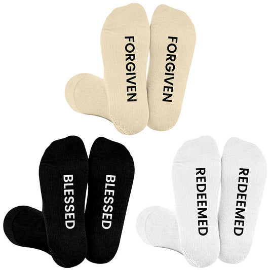 Plusock Plus Size Forgiven Blessed Redeemed Compression Socks(3 Pairs) - image 0