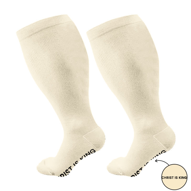 Plusock Plus Size Be The Light Compression Socks(3 Pairs) - image 5