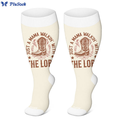 Plusock Plus Size Faith Scripture Compression Socks(3 Pairs) - image 3