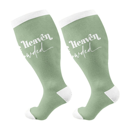 Plusock Plus Size Christian Mom Compression Socks(3 Pairs) - Green(1 Pair) - 4XL - image 4