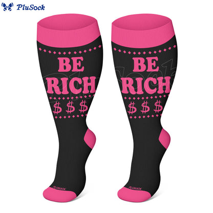 Plusock Plus Size Encouraging Words Compression Socks(3 Pairs) - image 2