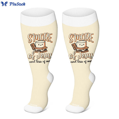 Plusock Plus Size Coffee Faith Compression Socks(3 Pairs) - image 4