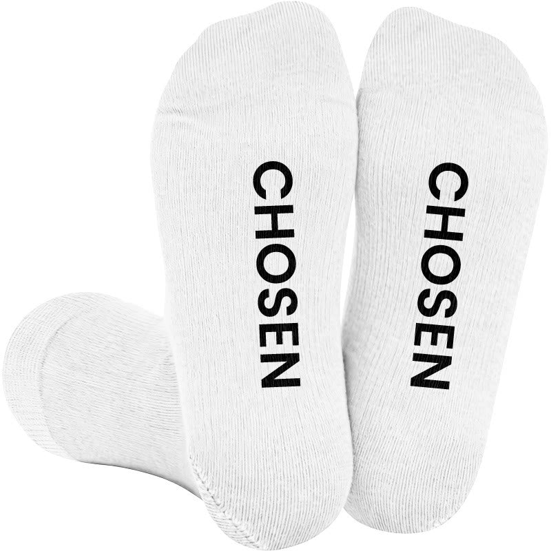 Plusock Plus Size Grateful Chosen Fearless Compression Socks(3 Pairs) - White(1 Pair) - 4XL - image 1