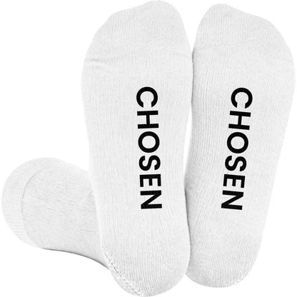 Plusock Plus Size Grateful Chosen Fearless Compression Socks(3 Pairs) - White(1 Pair) - 4XL - image 1