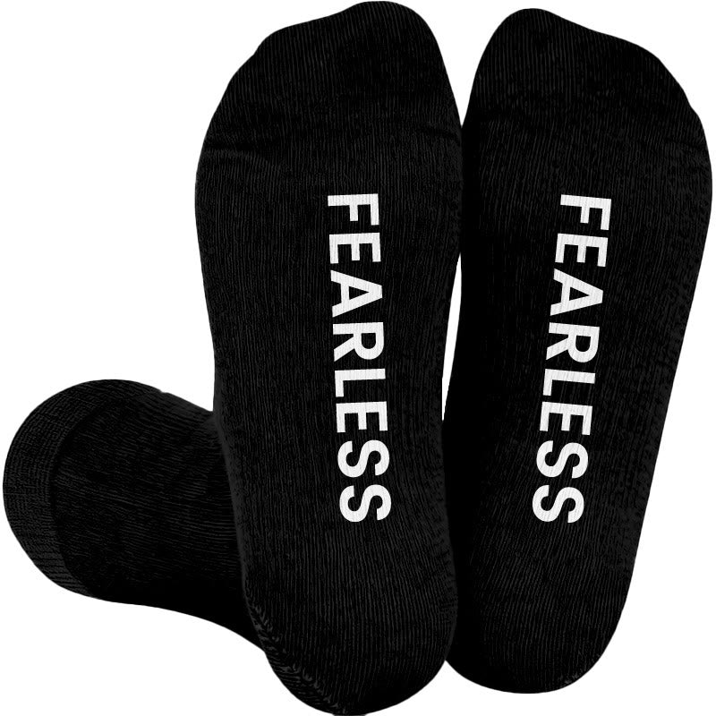 Plusock Plus Size Grateful Chosen Fearless Compression Socks(3 Pairs) - Black(1 Pair) - 4XL - image 3