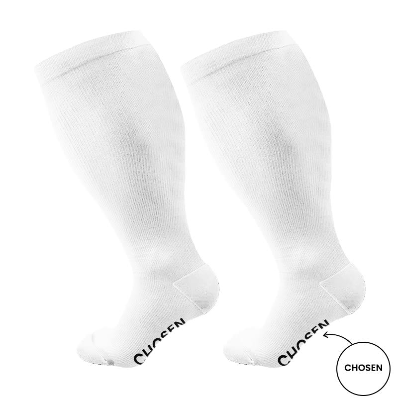 Plusock Plus Size Grateful Chosen Fearless Compression Socks(3 Pairs) - image 5
