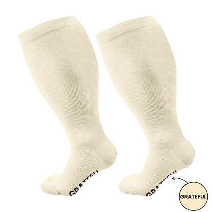 Plusock Plus Size Grateful Chosen Fearless Compression Socks(3 Pairs) - image 7