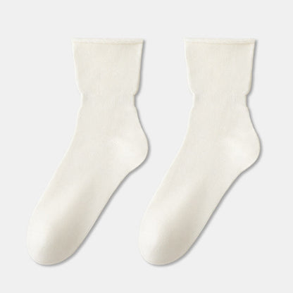 Plusock Plus Size Skin Friendly Bedtime Quarter Socks(2 Pairs) - White - EU36-45(US3-11) - image 14