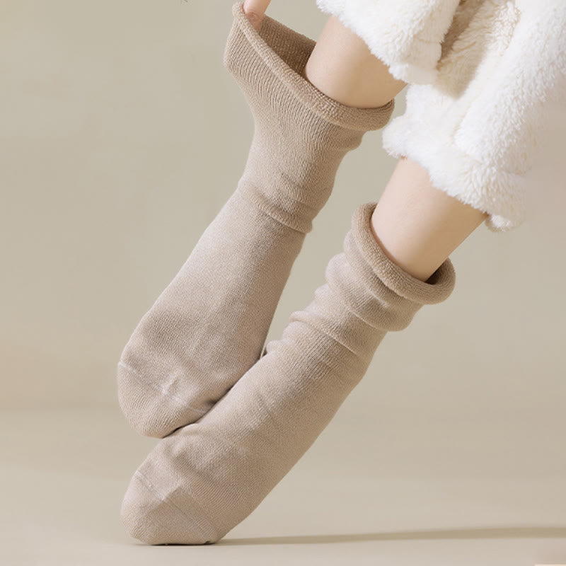 Plusock Plus Size Skin Friendly Bedtime Quarter Socks(2 Pairs) - image 2