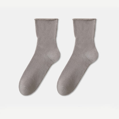 Plusock Plus Size Skin Friendly Bedtime Quarter Socks(2 Pairs) - Grey - EU36-45(US3-11) - image 17