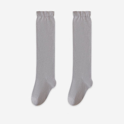 Plusock Breathable Soft Bedtime Knee High Socks(3 Pairs) - Light Gray - EU36-39(US3-6) - image 16