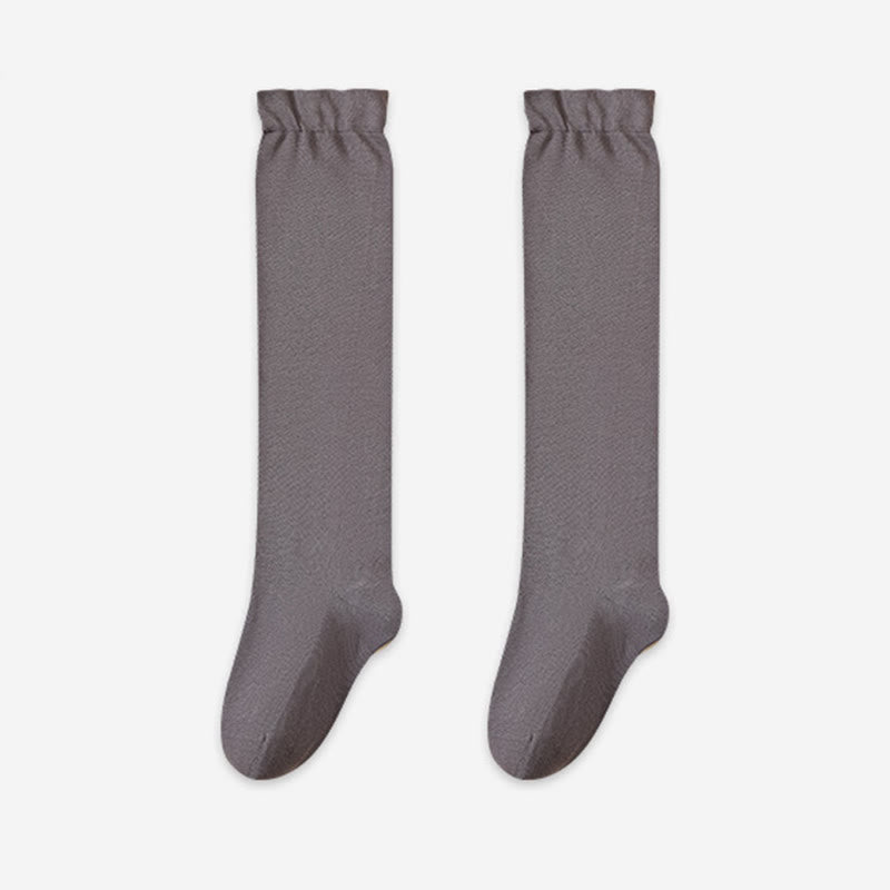 Plusock Breathable Soft Bedtime Knee High Socks(3 Pairs) - Dark Grey - EU36-39(US3-6) - image 14