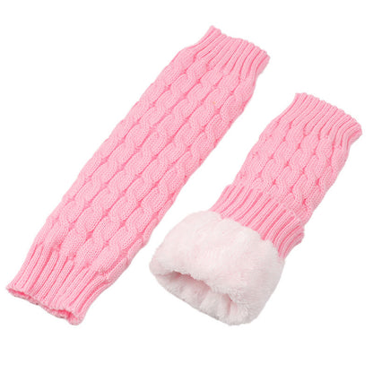 Plusock Knitted Wool Cable Warm Thickened Leg Warmers - image 4