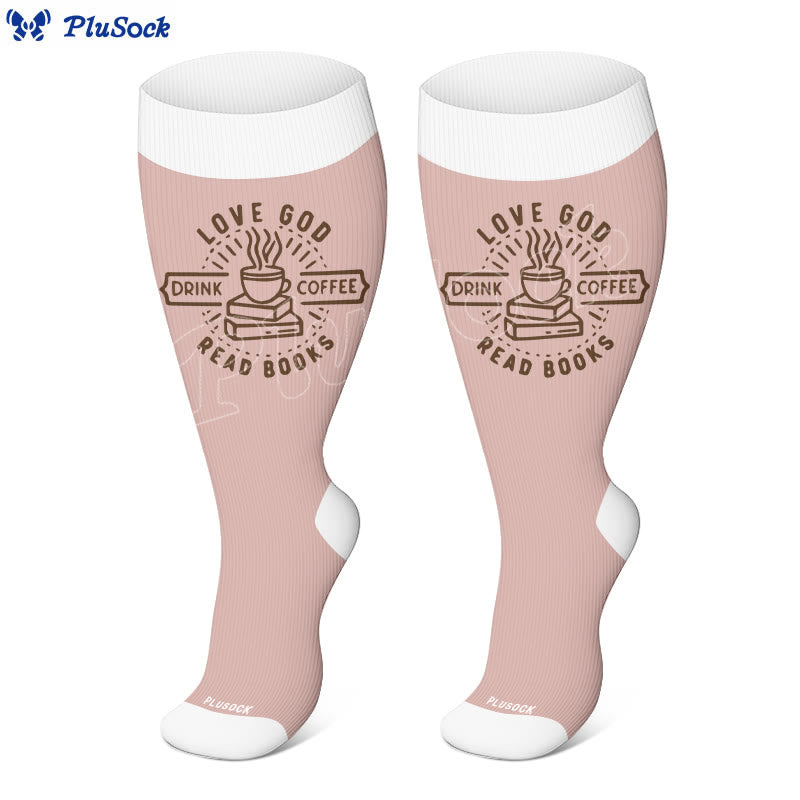 Plusock Plus Size Jesus Fills My Cup Compression Socks(3 Pairs) - image 4