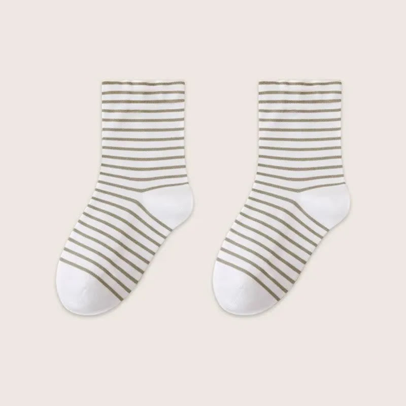 Plusock Breathable Stripe Sleep Socks(3 Pairs) - Green - EU36-39(US3-6) - image 14