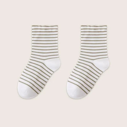 Plusock Breathable Stripe Sleep Socks(3 Pairs) - Green - EU36-39(US3-6) - image 14