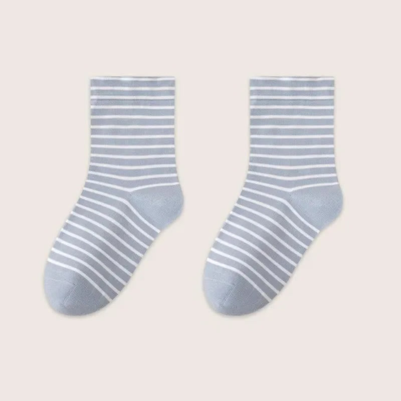Plusock Breathable Stripe Sleep Socks(3 Pairs) - Blue - EU36-39(US3-6) - image 10