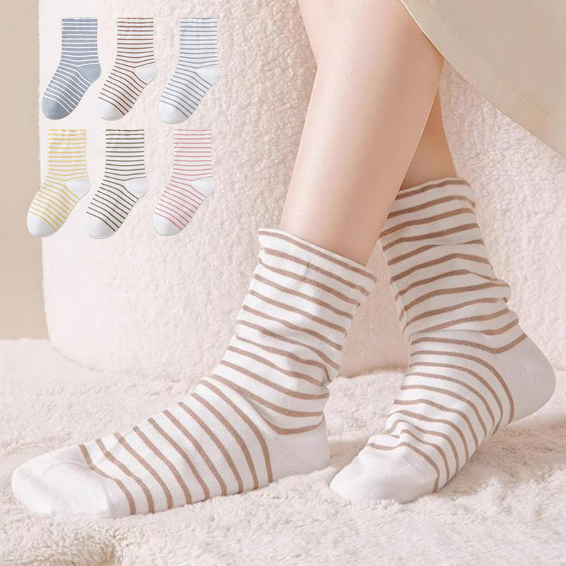 Plusock Breathable Stripe Sleep Socks(3 Pairs) - image 0
