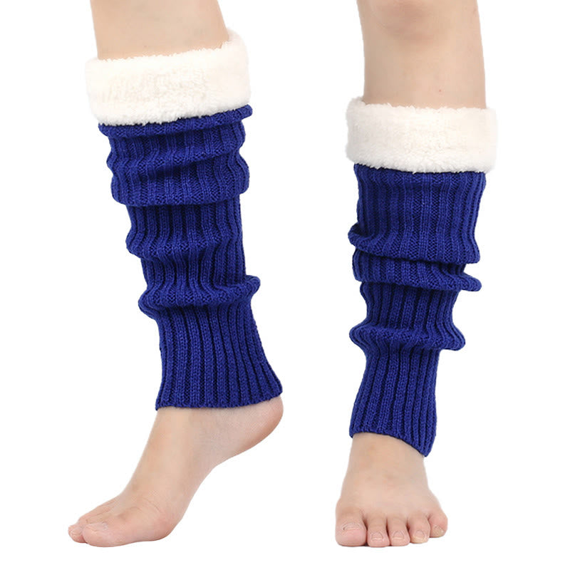 Plusock Knitted Fleece Lined Solid Leg Warmers - image 6