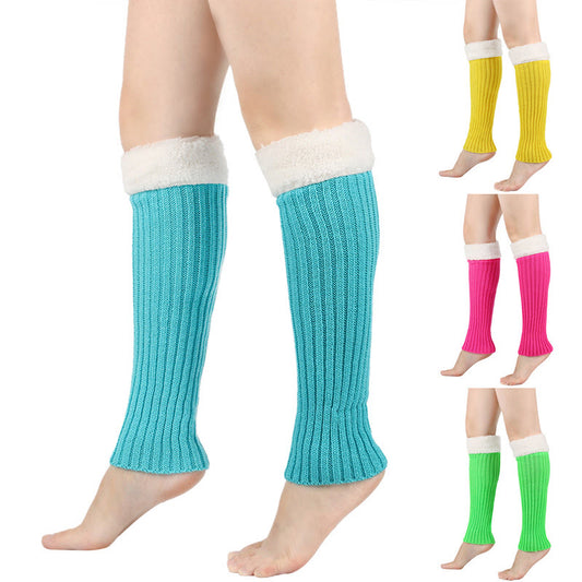 Plusock Knitted Fleece Lined Solid Leg Warmers - image 0