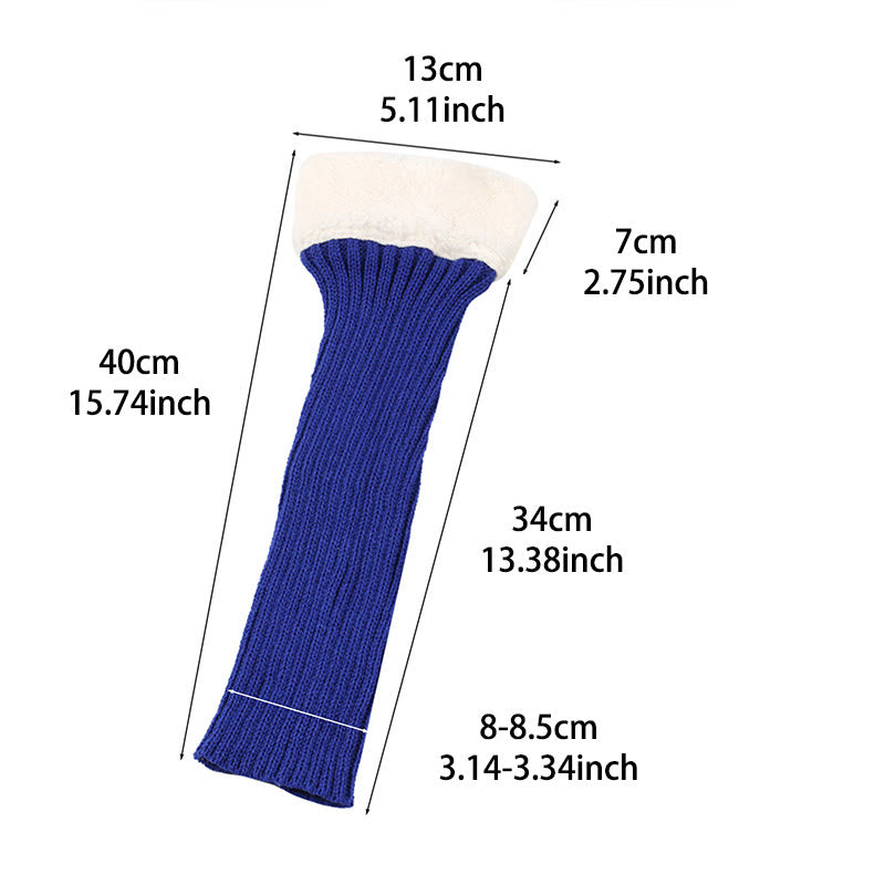 Plusock Knitted Fleece Lined Solid Leg Warmers - image 2