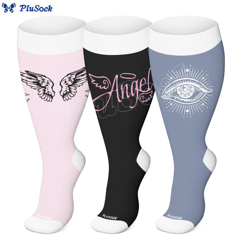 Plusock Plus Size Angel Compression Socks(3 Pairs) - image 0