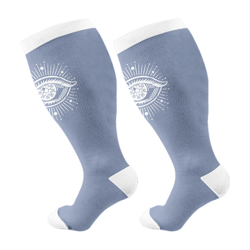 Plusock Plus Size Angel Compression Socks(3 Pairs) - Blue(1 Pair) - 4XL - image 7