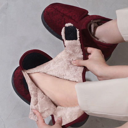 Plusock Plus Size Floral Print Slippers - image 1