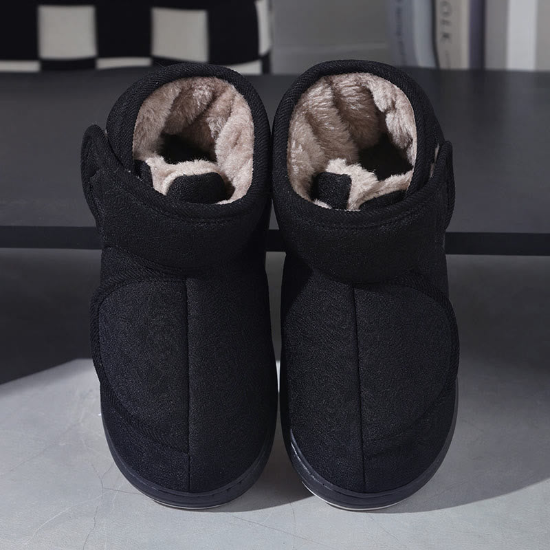 Plusock Plus Size Floral Print Slippers - Black - EU44-45(US9-10) - image 13