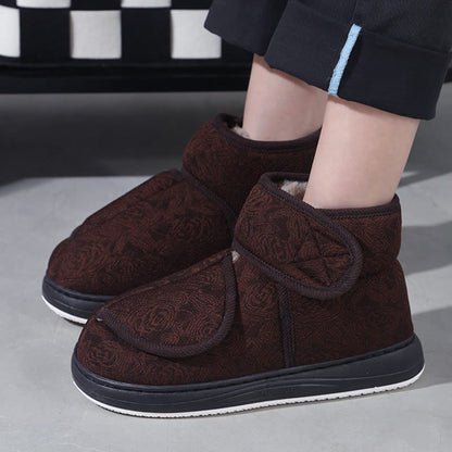 Plusock Plus Size Floral Print Slippers - image 0