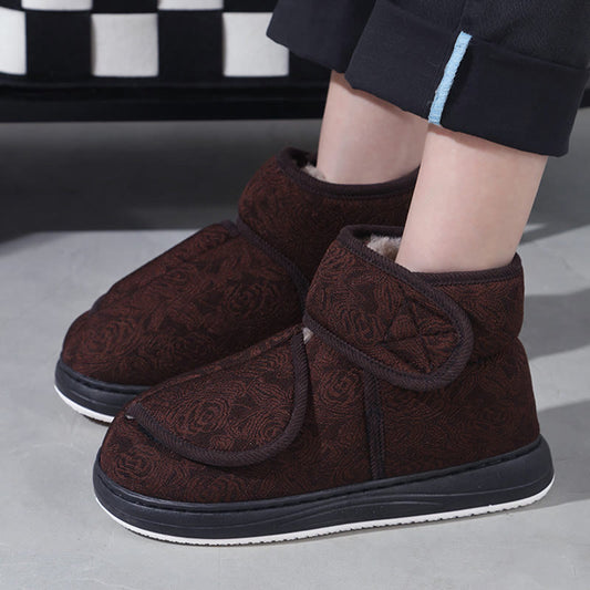 Plusock Plus Size Floral Print Slippers - image 0