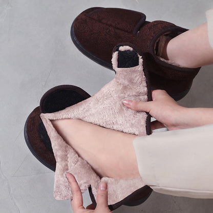 Plusock Plus Size Floral Print Slippers - image 2