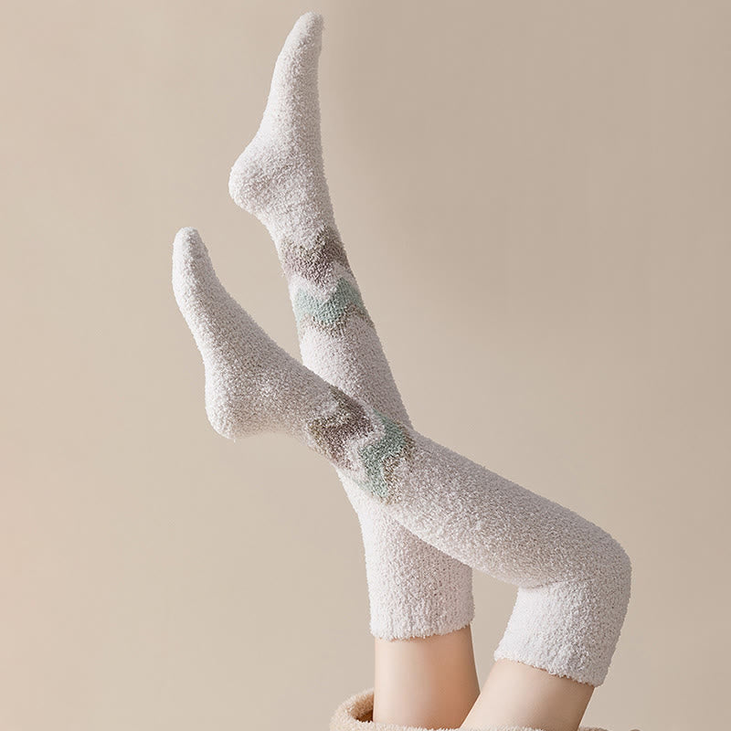 Plusock Knee High Coral Fleece Sleep Socks(2 Pairs) - image 5