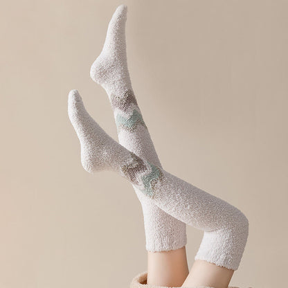 Plusock Knee High Coral Fleece Sleep Socks(2 Pairs) - image 5