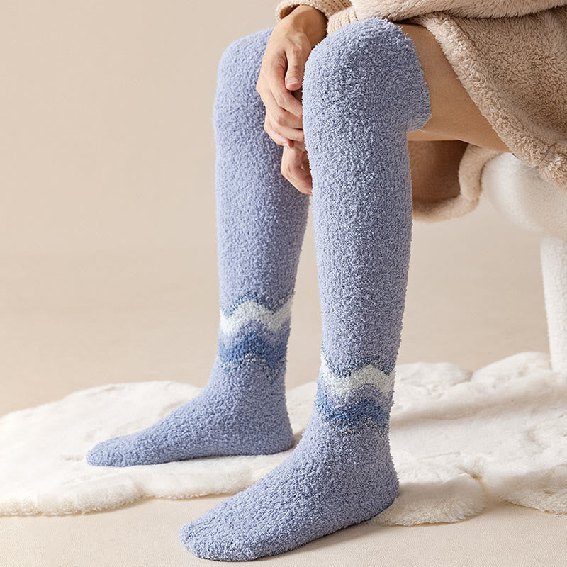 Plusock Knee High Coral Fleece Sleep Socks(2 Pairs) - image 6