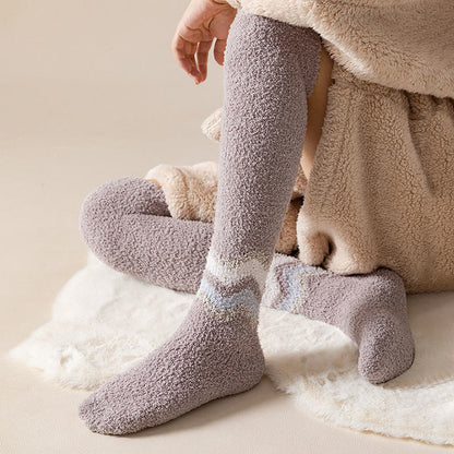 Plusock Knee High Coral Fleece Sleep Socks(2 Pairs) - image 10