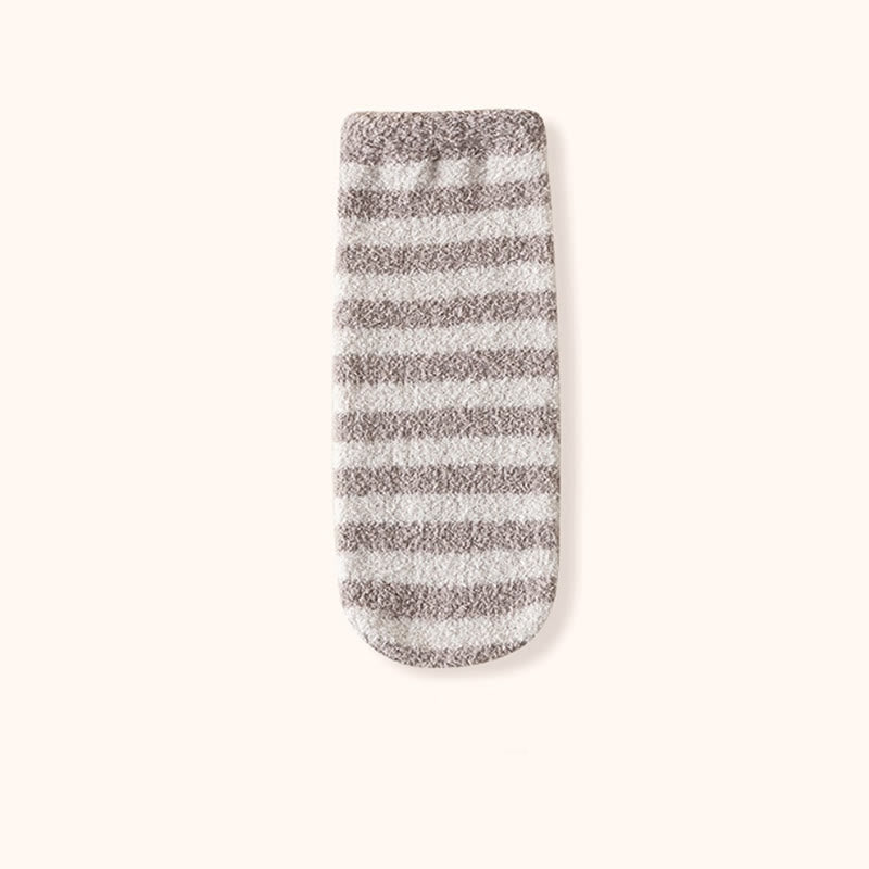 Plusock Wide stripes Sleep Socks(3 Pairs) - Coffee - EU36-42(US3-8.5) - image 15