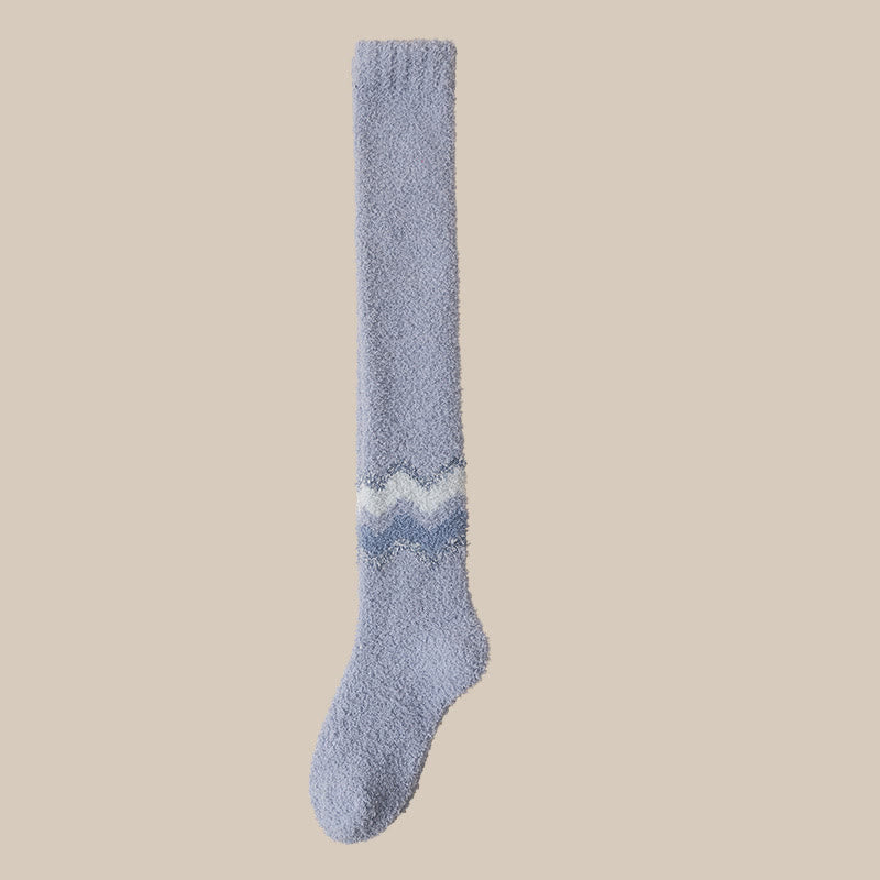 Plusock Knee High Cozy Sleep Socks(2 Pairs) - Blue - EU39-43(US6-9) - image 19