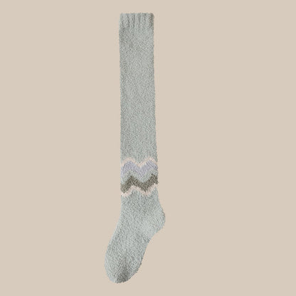 Plusock Knee High Cozy Sleep Socks(2 Pairs) - Light Green - EU39-43(US6-9) - image 20