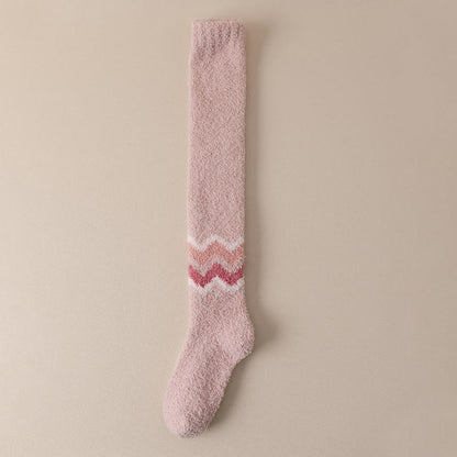 Plusock Knee High Cozy Sleep Socks(2 Pairs) - Dark Pink - EU39-43(US6-9) - image 15
