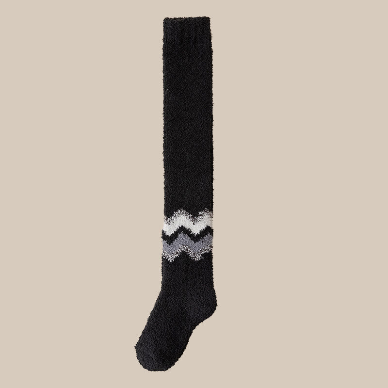 Plusock Knee High Cozy Sleep Socks(2 Pairs) - Black - EU39-43(US6-9) - image 17