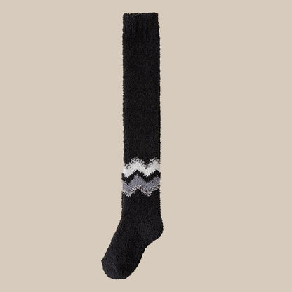 Plusock Knee High Cozy Sleep Socks(2 Pairs) - Black - EU39-43(US6-9) - image 17